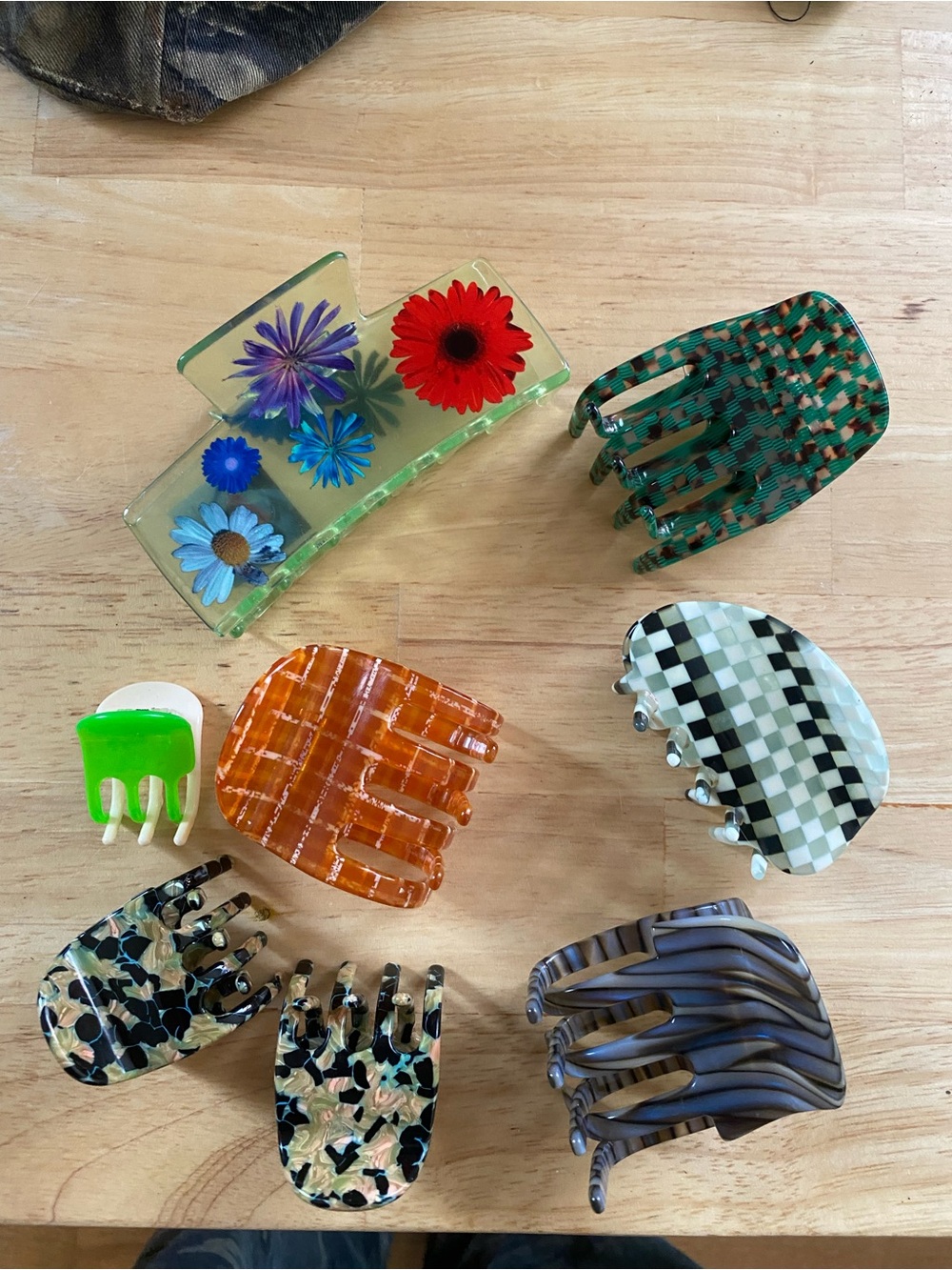 Chunks Multicolor Floral and Patterned Hair Claw Clip lot!!!